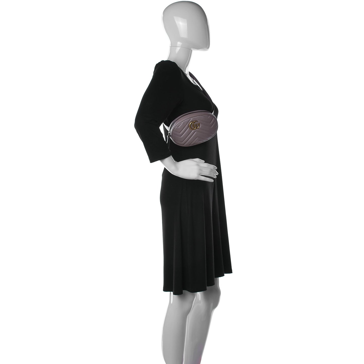 Calfskin Matelasse GG Marmont Belt Bag 85 34 Porcelain Rose