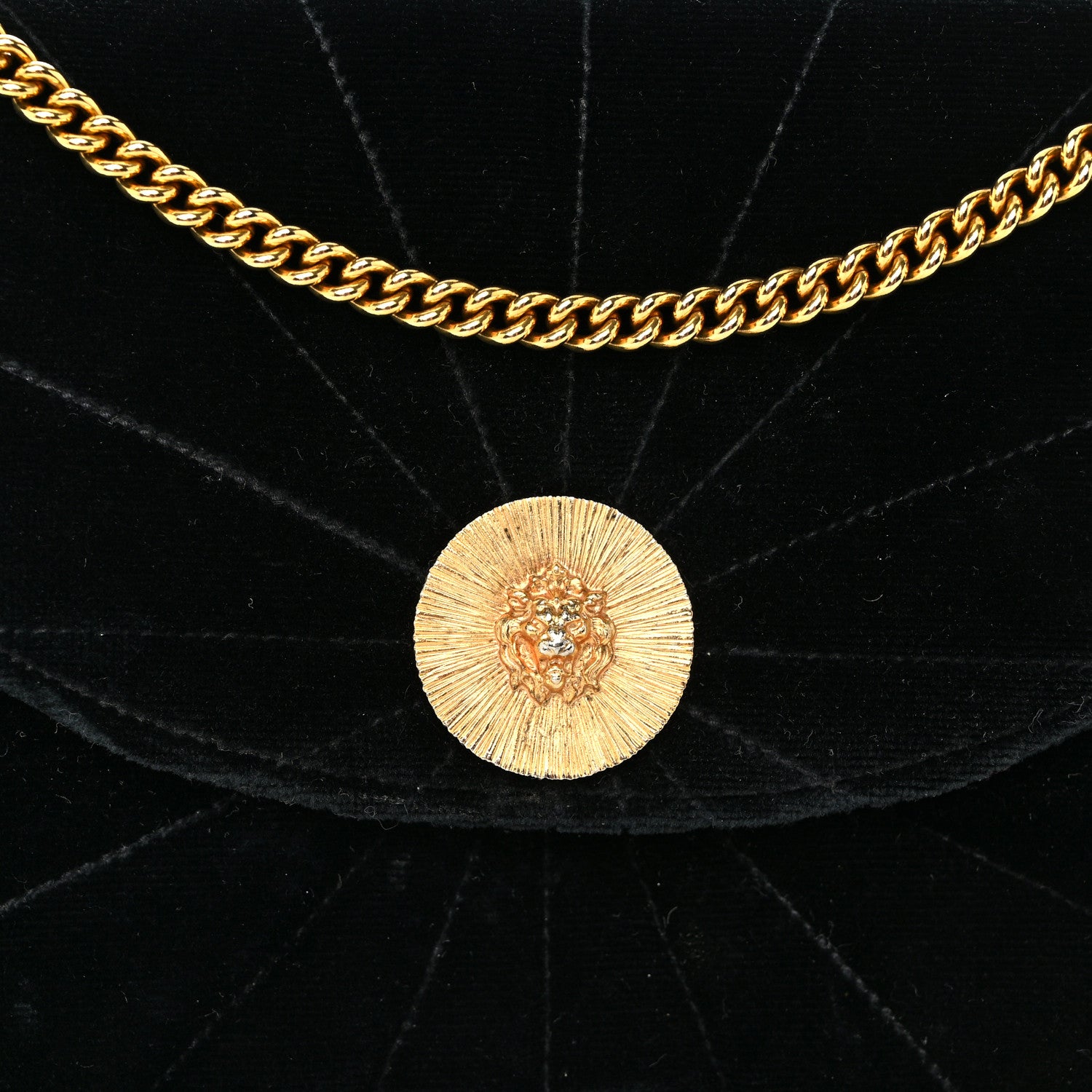 Chanel Velvet Quilted Lion Shoulder Bag Black 7 of 9