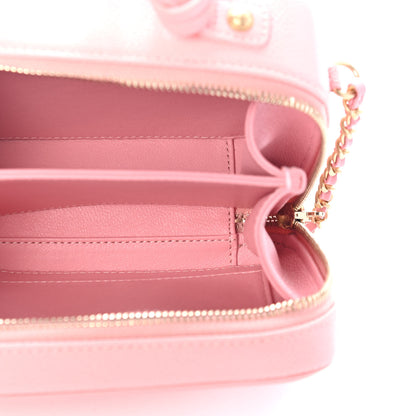 Chanel Caviar Quilted Small CC Filigree Vanity Case Pink 4 of 4