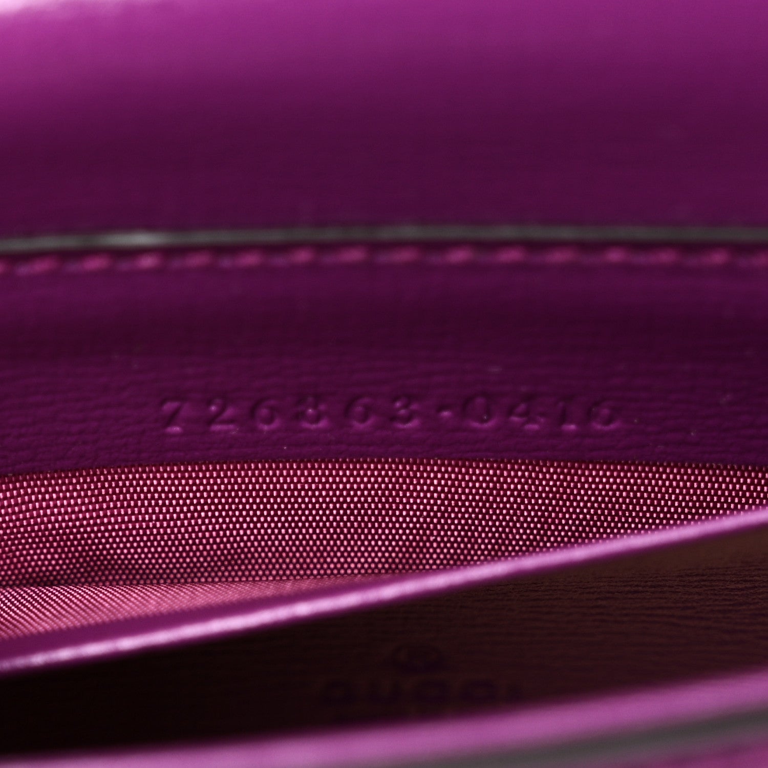 Gucci Azalea Calfskin Web Monochrome Horsebit 1955 Wallet On Strap Purple 7 of 10