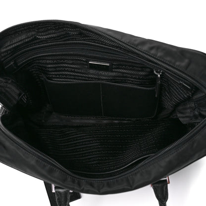 Prada Tessuto Nylon Saffiano Metal Triangle Logo Work Bag Black 5 of 12