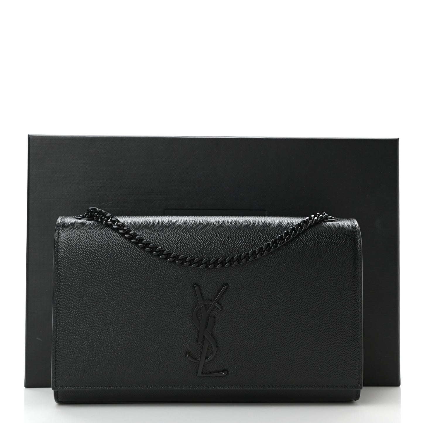 Grain De Poudre Medium Classic Monogram Kate Satchel Black