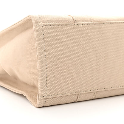 Marc Jacobs Cotton Canvas Medium The Traveler Tote Bag Beige 9 of 10