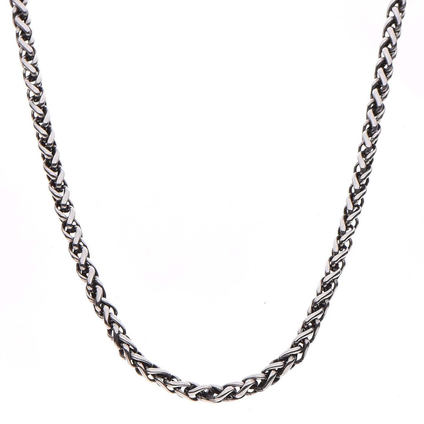 Sterling Silver 4mm Wheat Chain Necklace