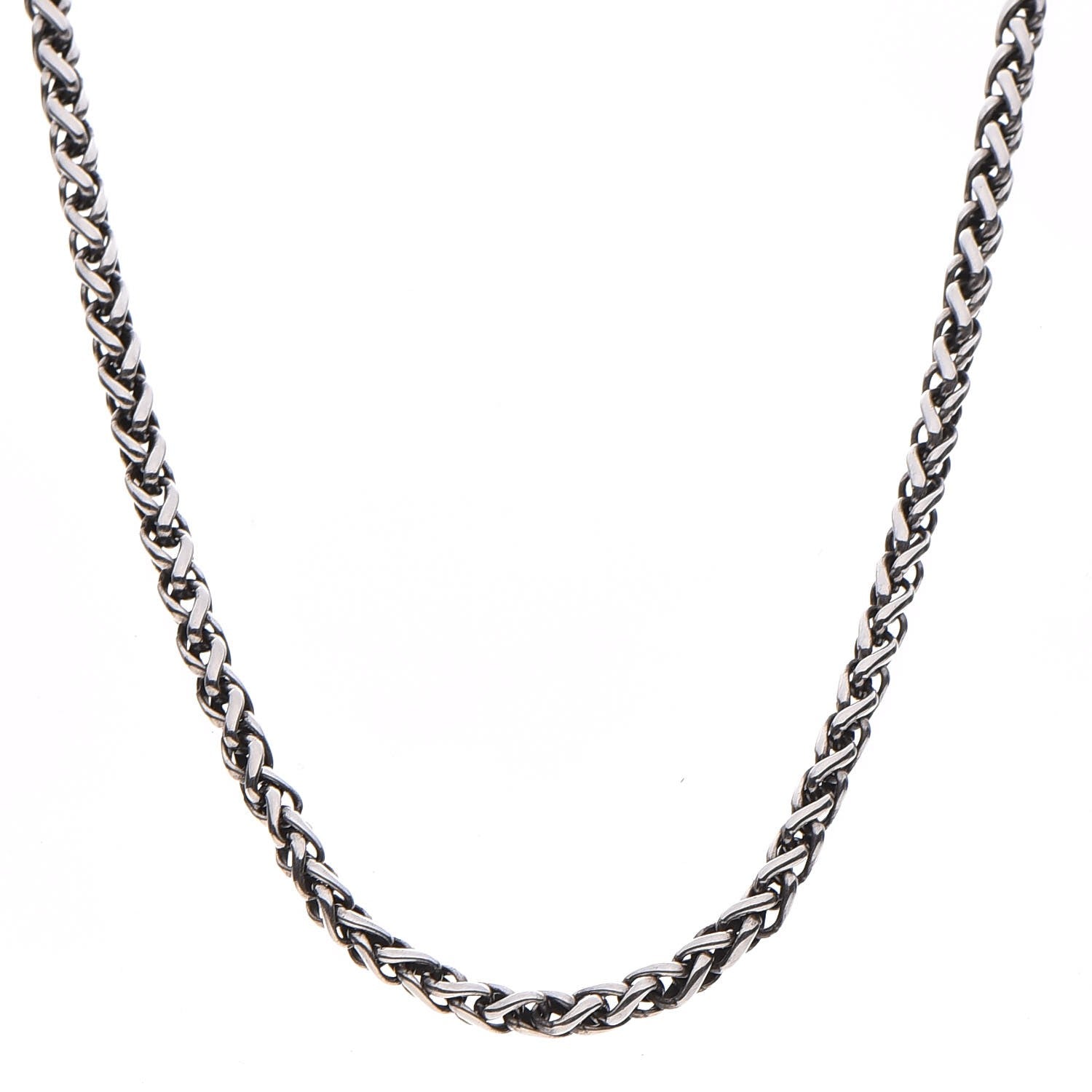 David Yurman Sterling Silver 4mm Wheat Chain Necklace 1 of 7