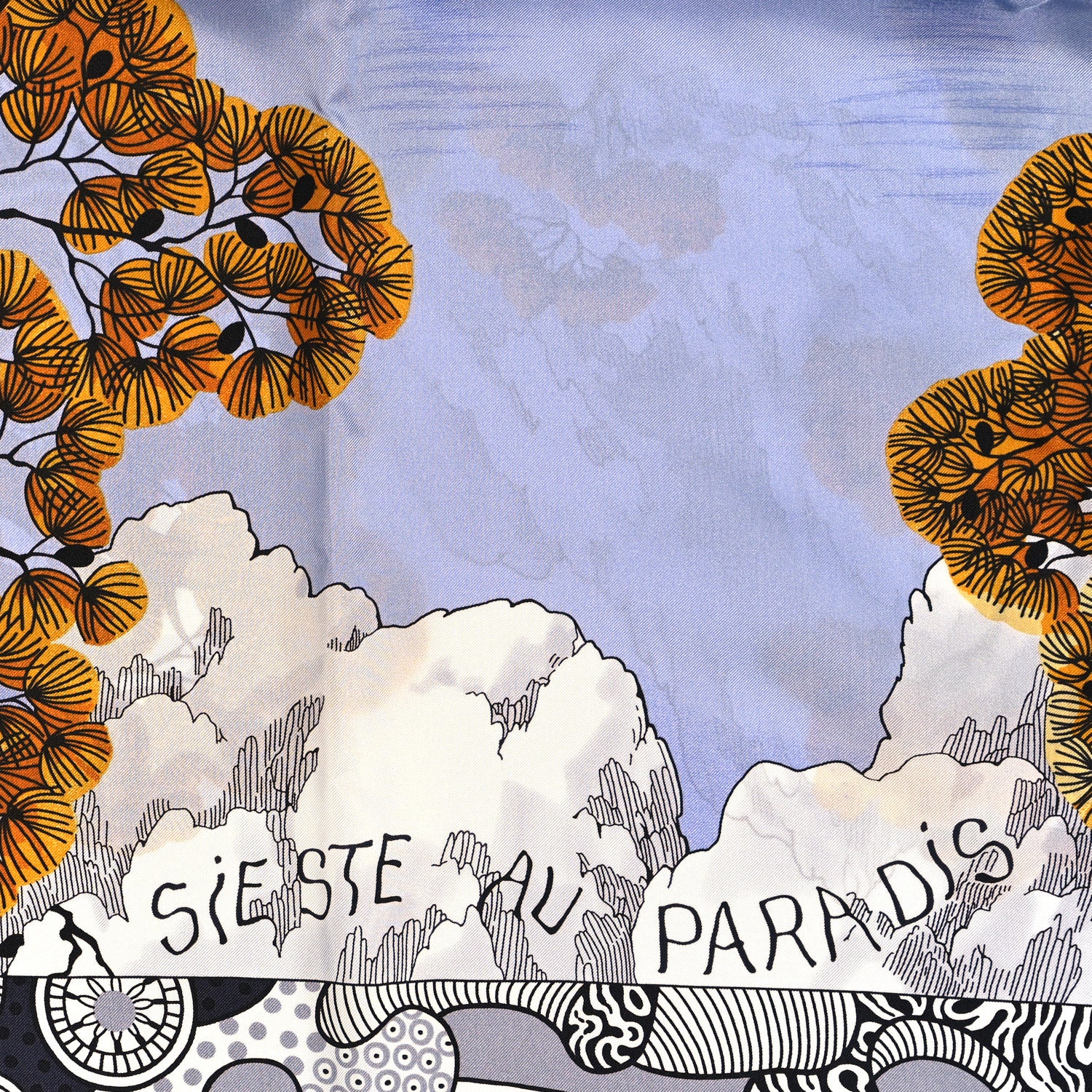Hermes Silk Sieste Au Paradis Shawl 140 4 of 4