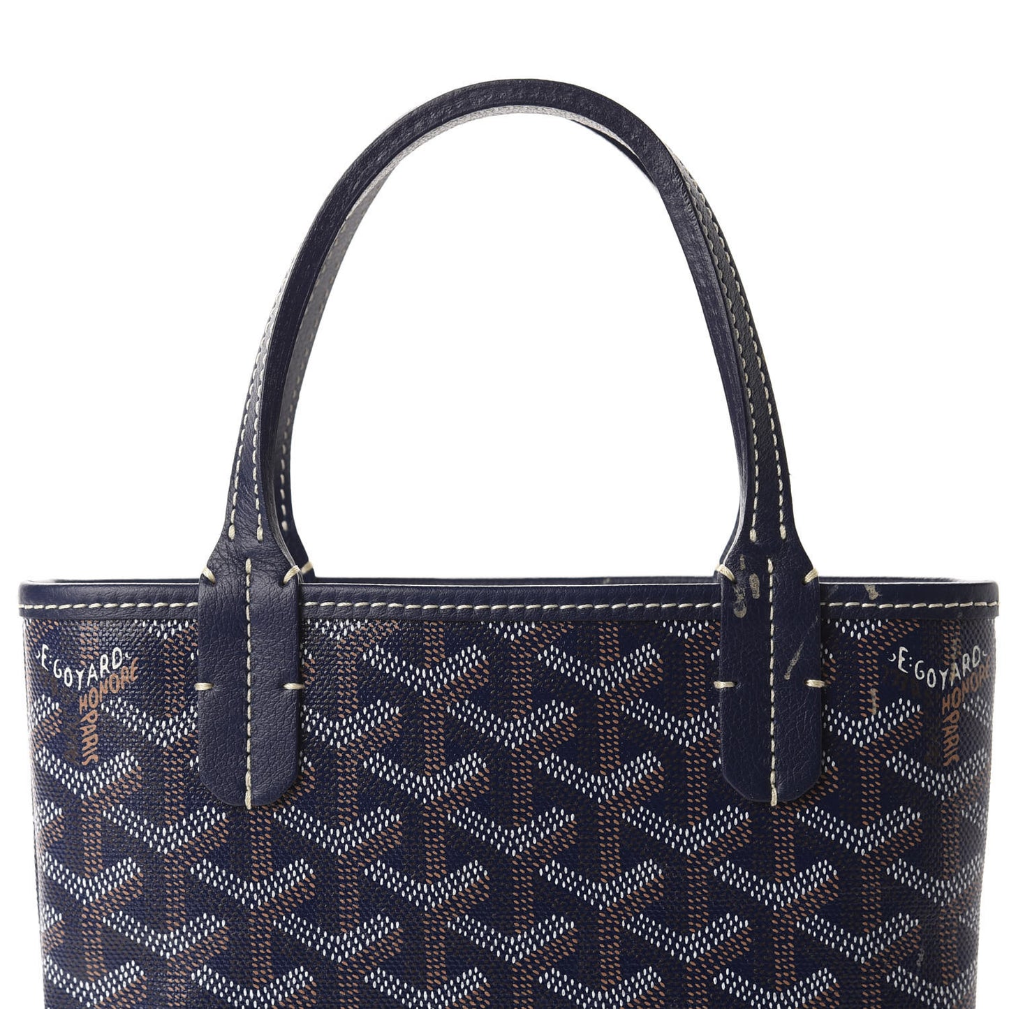 Goyardine Poitiers Tote Navy