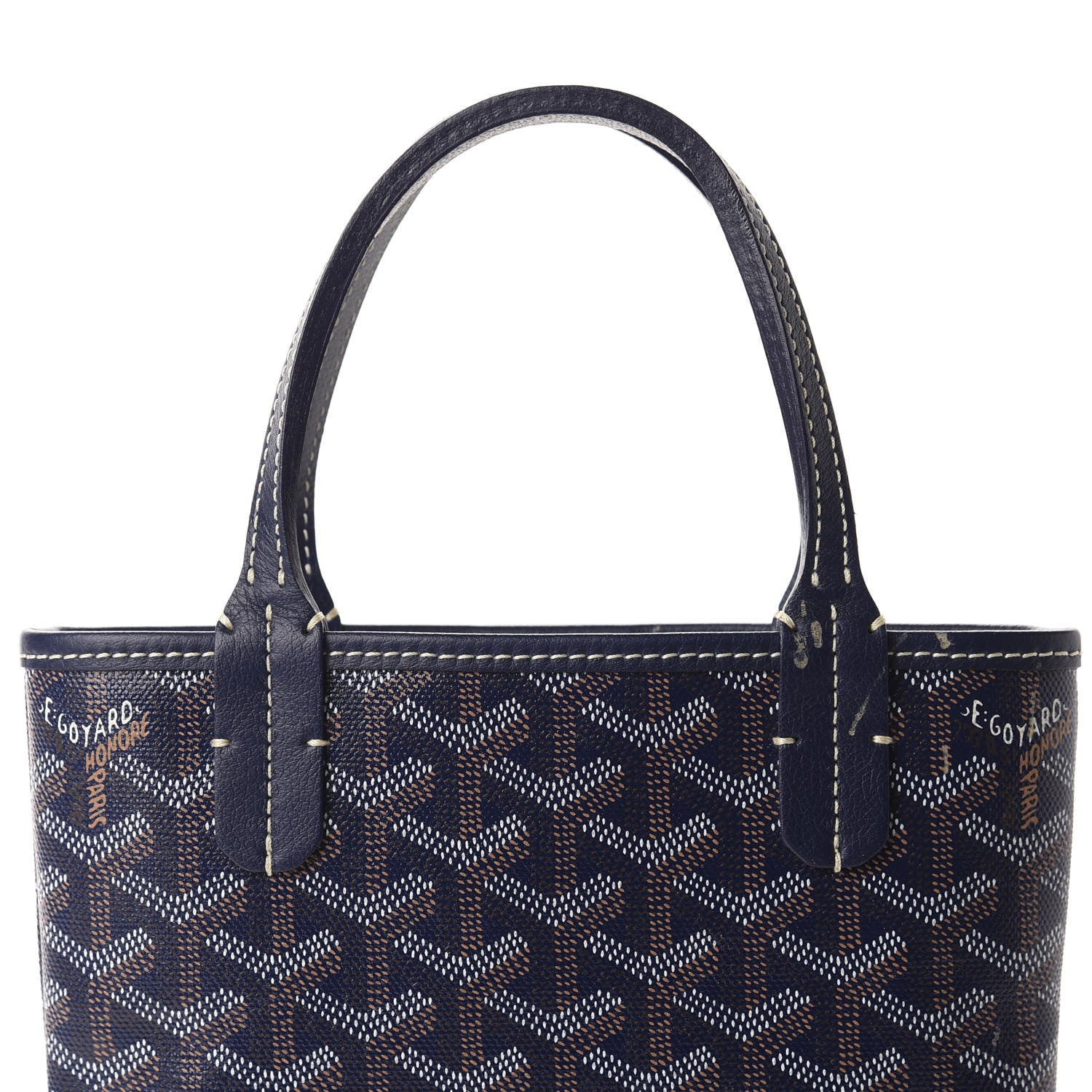Goyard Goyardine Poitiers Tote Navy 11 of 11