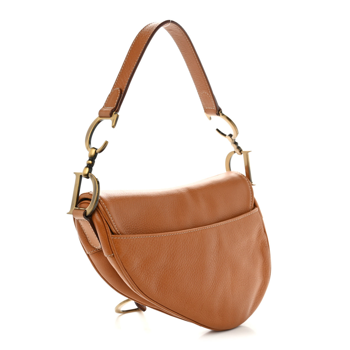 Christian Dior Calfskin Saddle Bag Tan 3 of 10