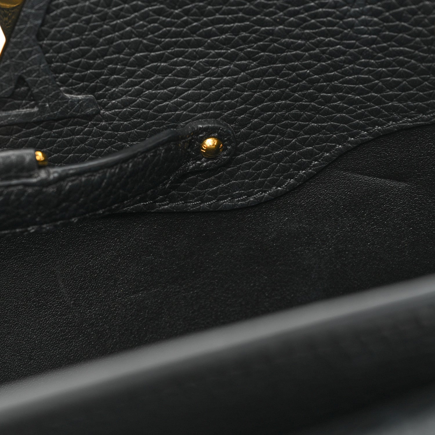 Louis Vuitton Taurillon Metallic Flowers Capucines PM Black 14 of 14