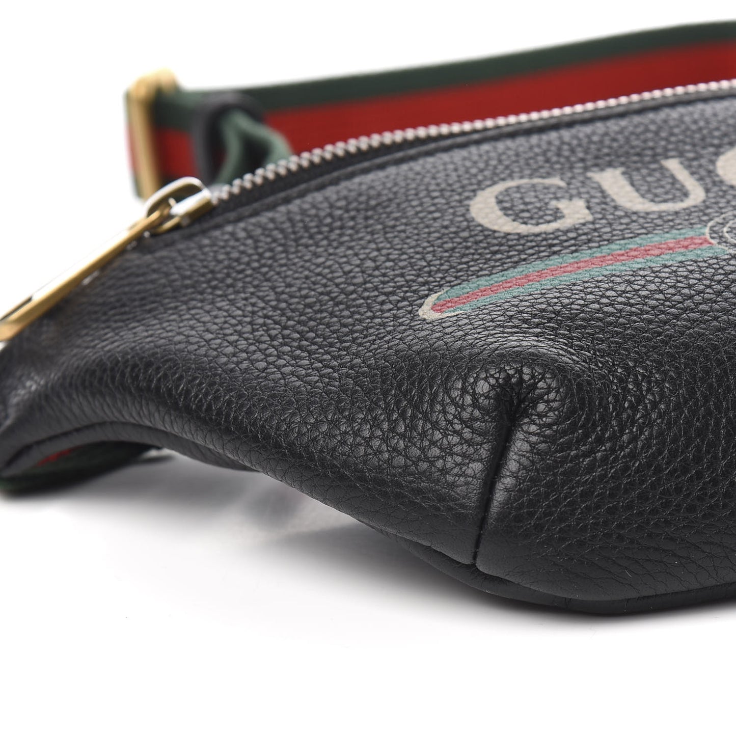 Grained Calfskin Small Logo Belt Bag Black