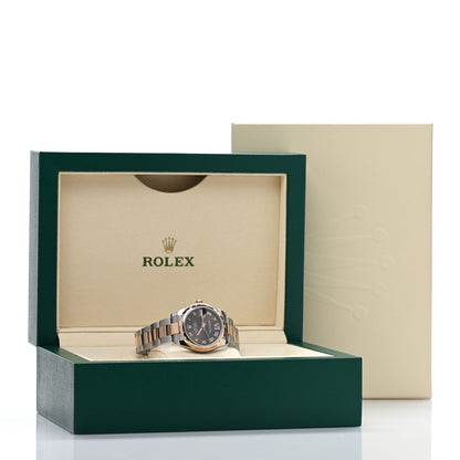 Rolex Stainless Steel 18K Everose Gold Diamond 31mm Oyster Perpetual Datejust Watch Chocolate Roman 178341 5 of 5