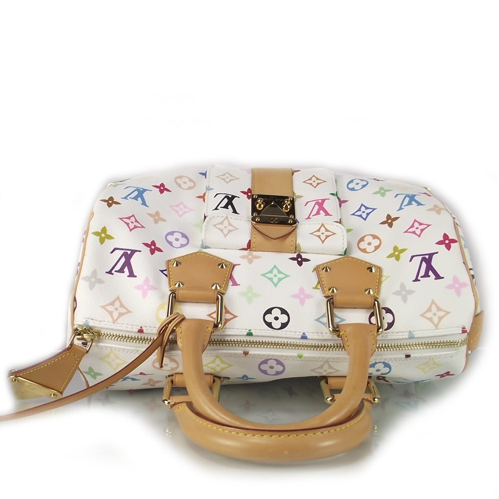 Louis Vuitton Monogram Multicolor Speedy 30 White 4 of 10