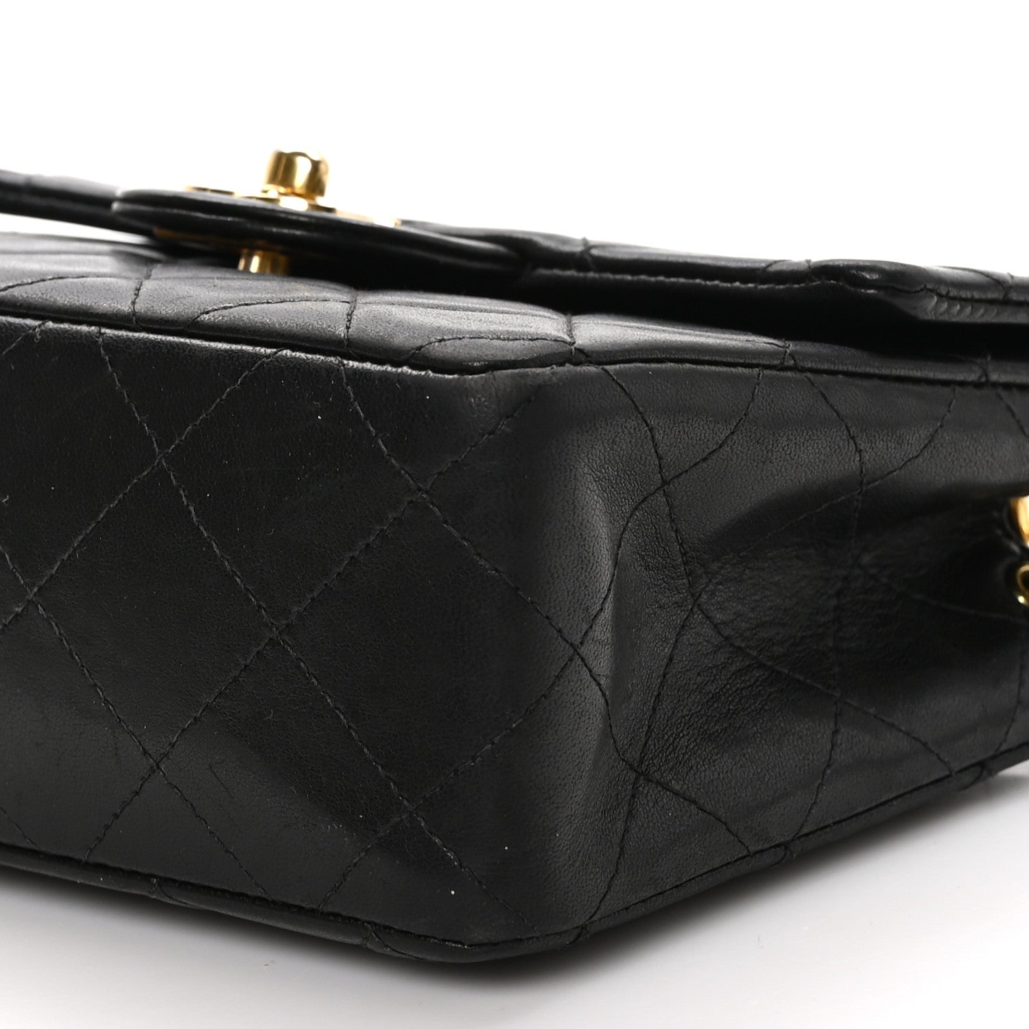 Chanel Lambskin Quilted Mini Square Flap Bag Black 10 of 11