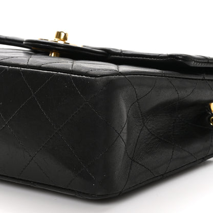 Chanel Lambskin Quilted Mini Square Flap Bag Black 10 of 11
