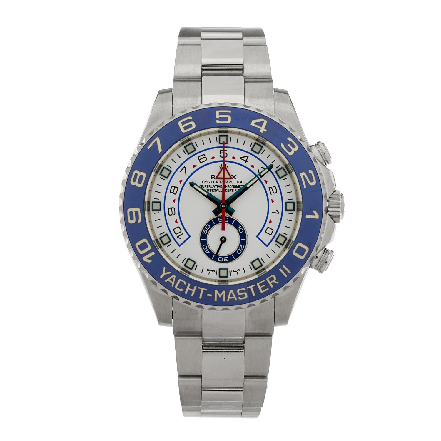 Rolex Stainless Steel 44mm Oyster Perpetual Date Yacht-Master II Watch White 116680 1 of 4