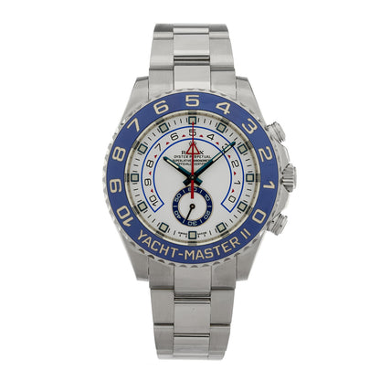 Rolex Stainless Steel 44mm Oyster Perpetual Date Yacht-Master II Watch White 116680 1 of 4