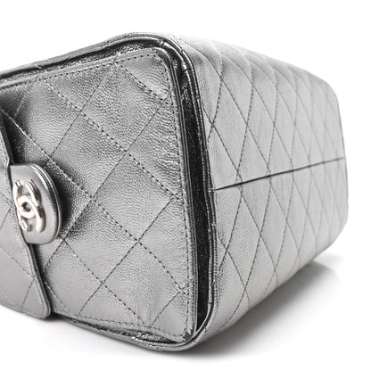 Chanel Metallic Caviar Quilted Small Chanel 25 Handbag Anthracite 9 of 11
