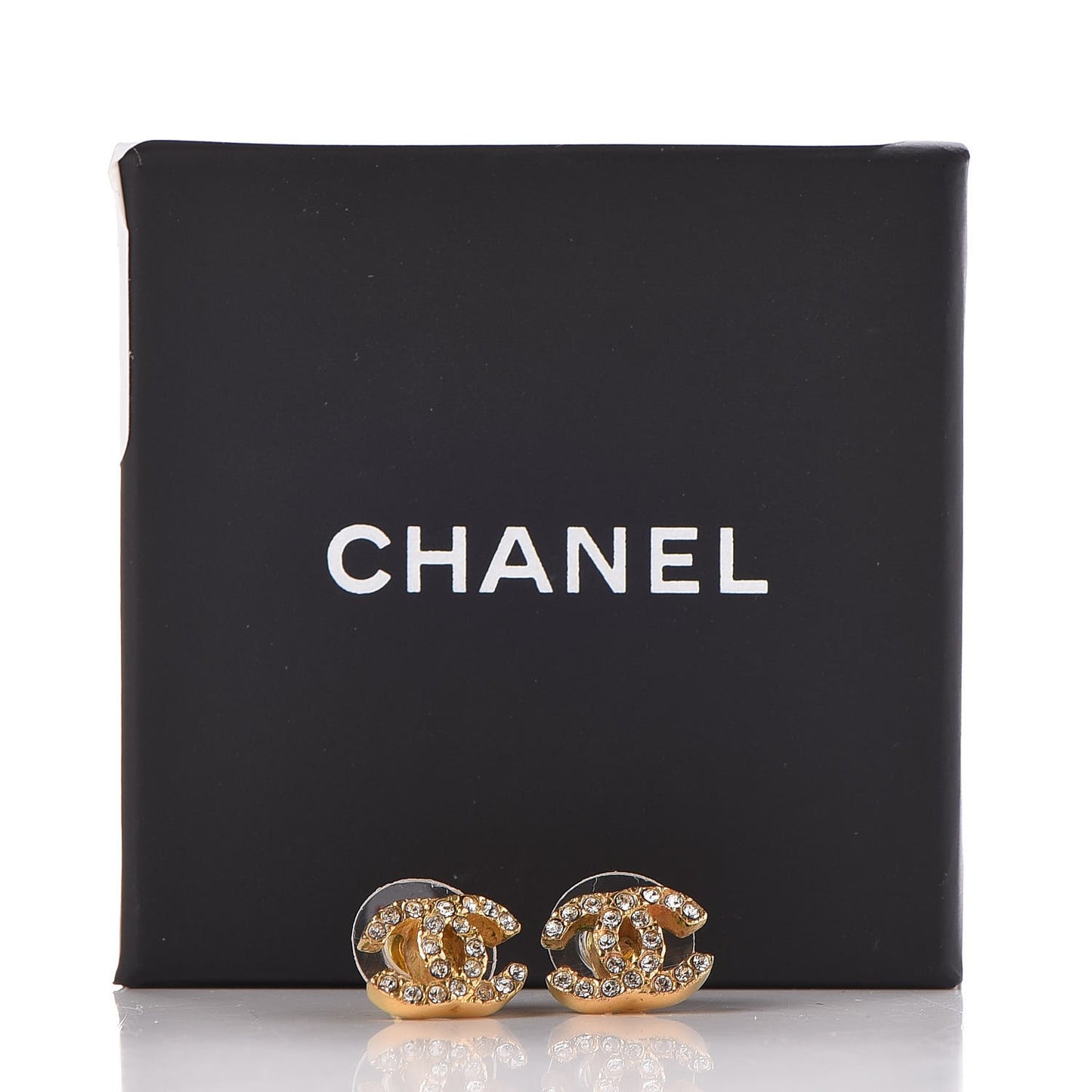 Crystal CC Earrings Gold