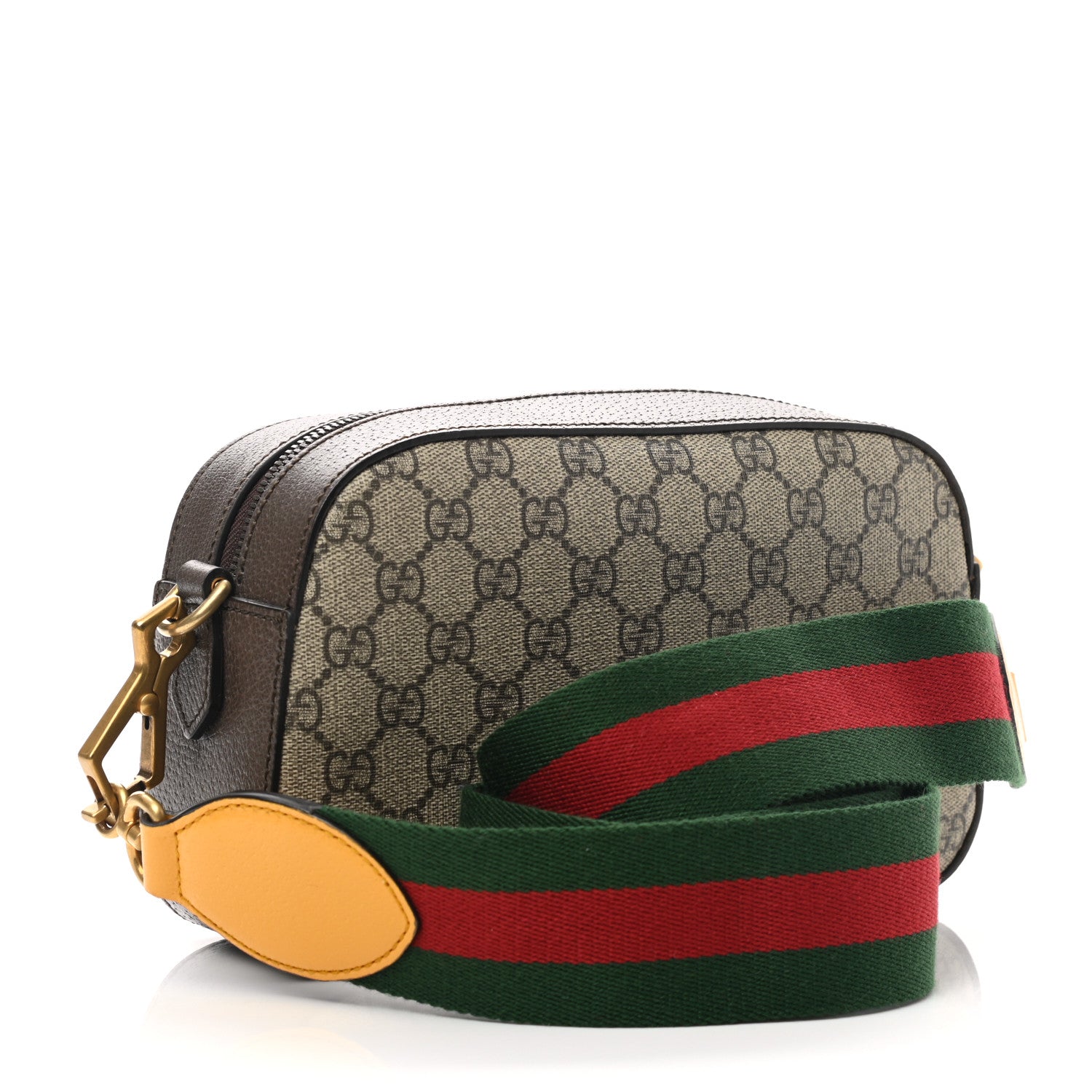 Gucci GG Supreme Monogram Web Neo Vintage Shoulder Bag Beige New Acero Crop 3 of 9