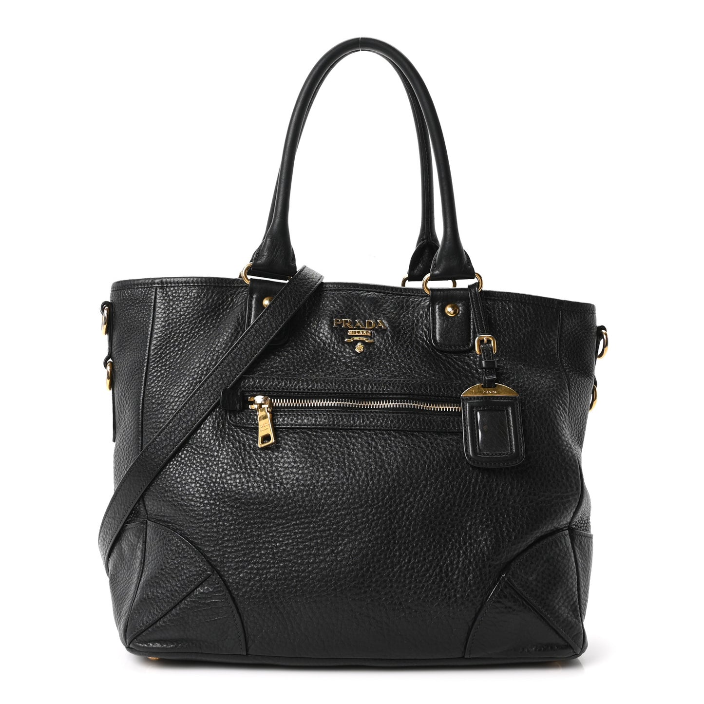Vitello Daino Tote Black