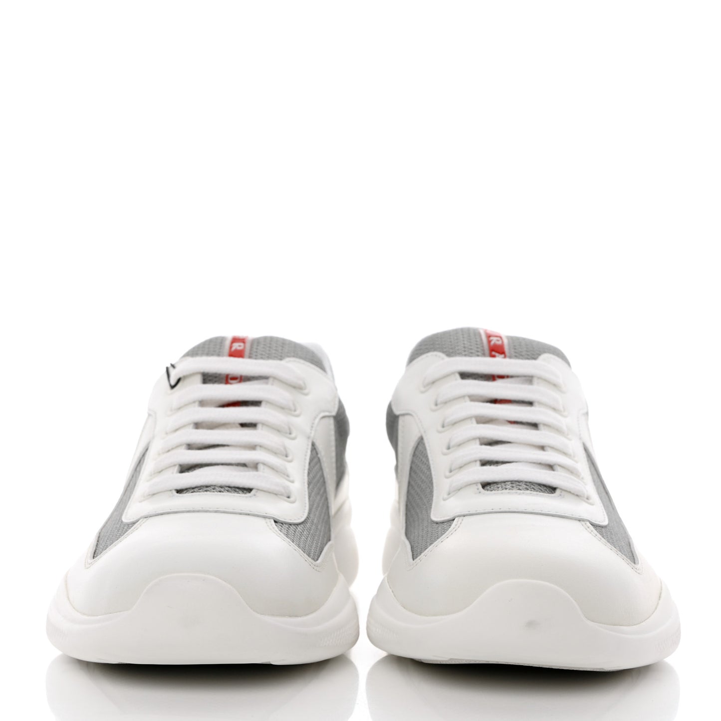 Vitello Soft Mesh Mens America's Cup Sneakers 9 White Argento