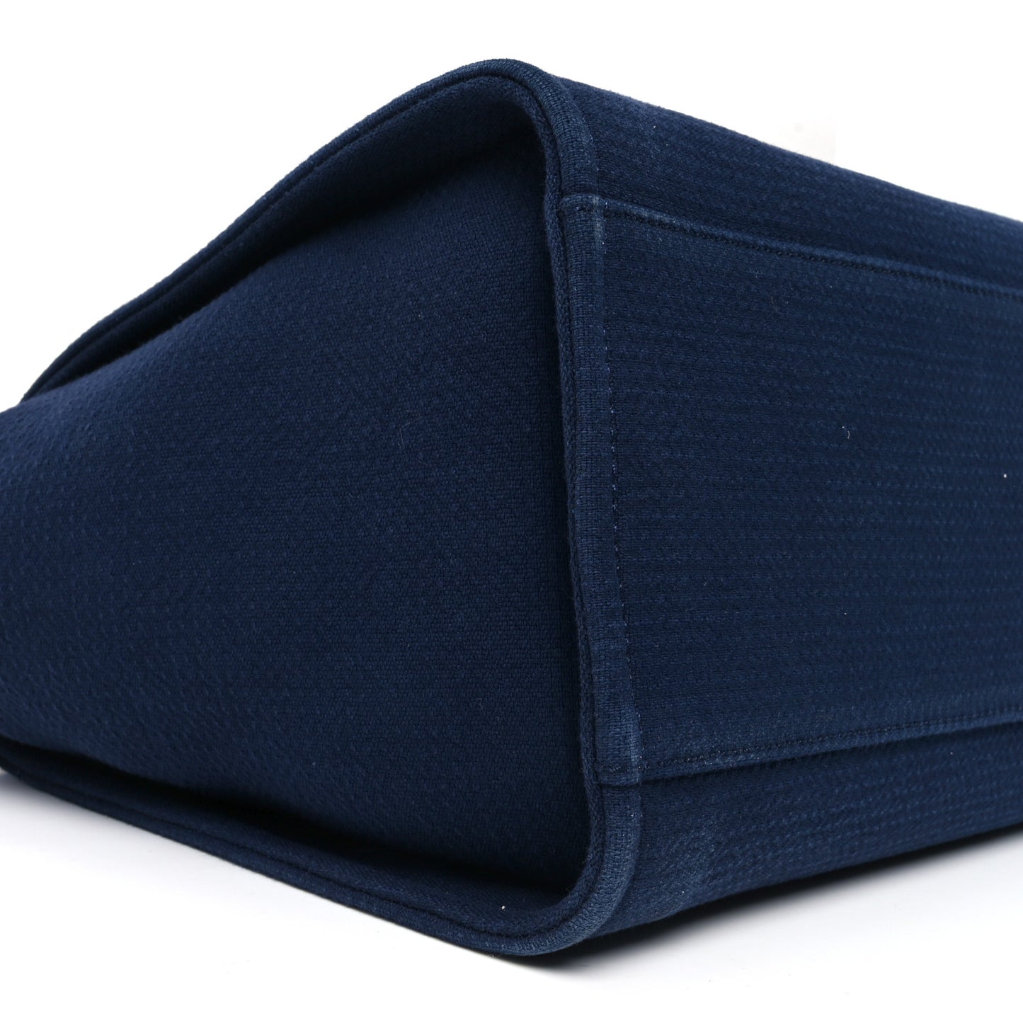 Mixed Fibers Calfskin Medium Deauville Tote Dark Blue
