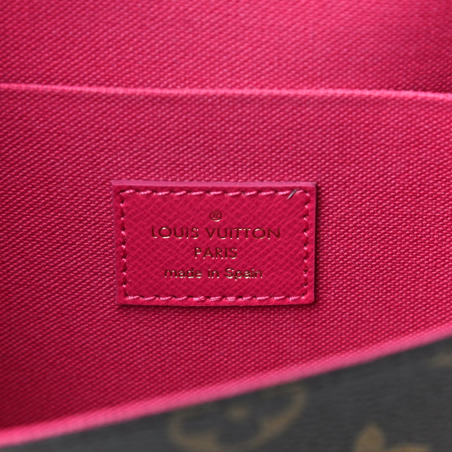 Monogram 2021 Christmas Animation Hollywood Pochette Felicie Chain Wallet Fuchsia