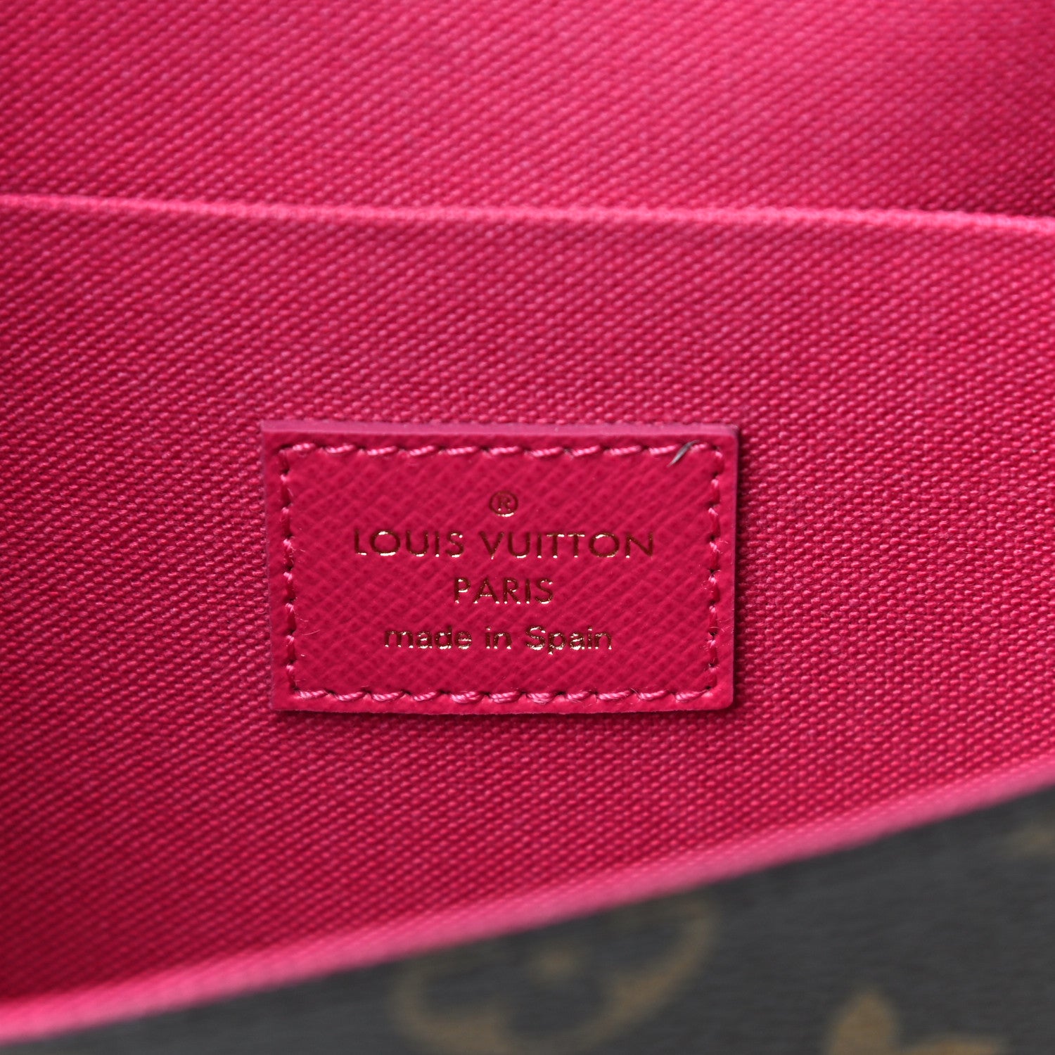 Louis Vuitton Monogram 2021 Christmas Animation Hollywood Pochette Felicie Chain Wallet Fuchsia 7 of 17