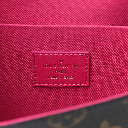 Louis Vuitton Monogram 2021 Christmas Animation Hollywood Pochette Felicie Chain Wallet Fuchsia 7 of 17