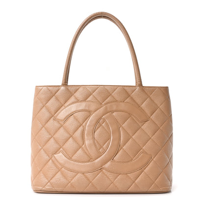 Chanel Caviar Quilted Medallion Tote Beige 1 of 10