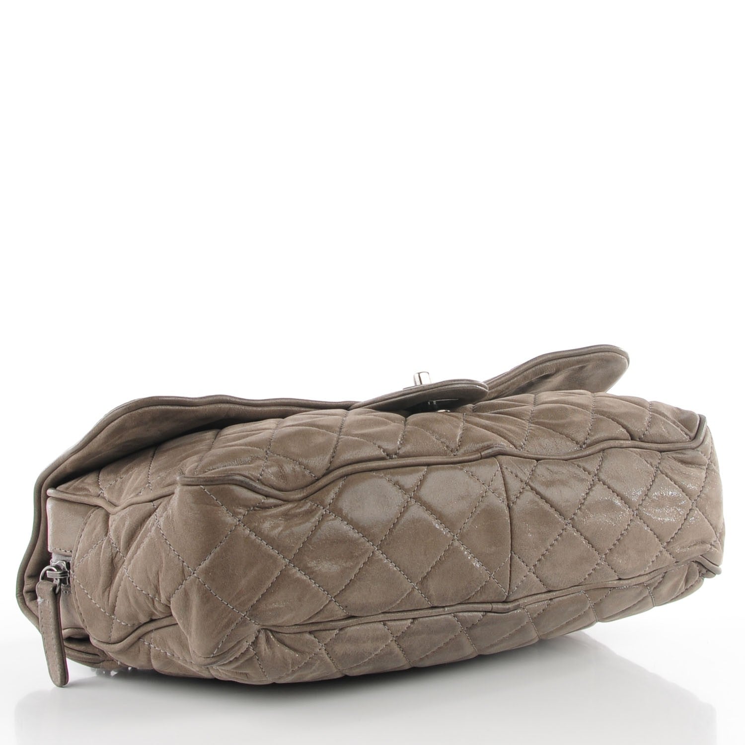 Chanel Iridescent Calfskin Quilted Large Shiva Flap Grey 4 of 8