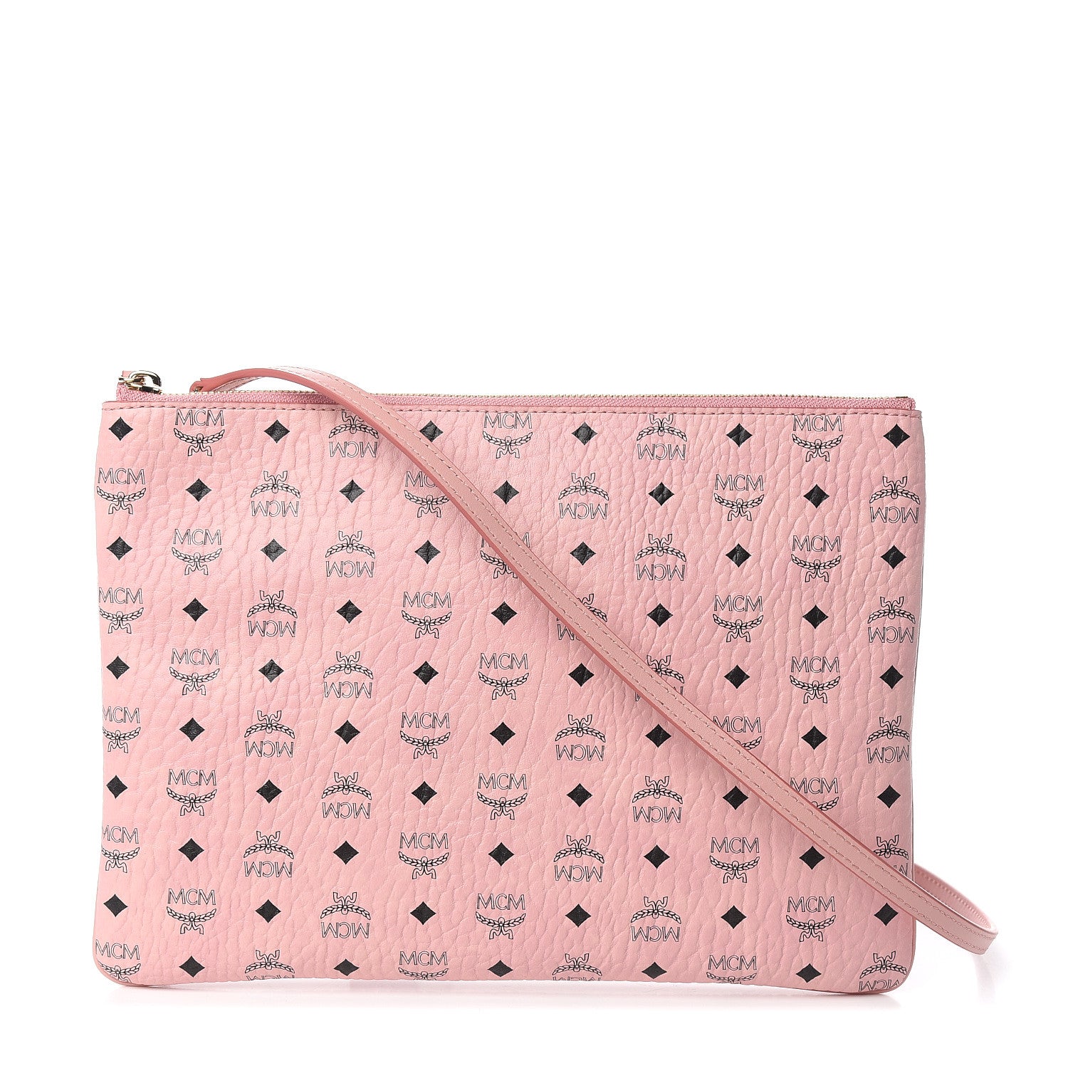 MCM Visetos Medium Crossbody Pouch Soft Pink 1 of 9