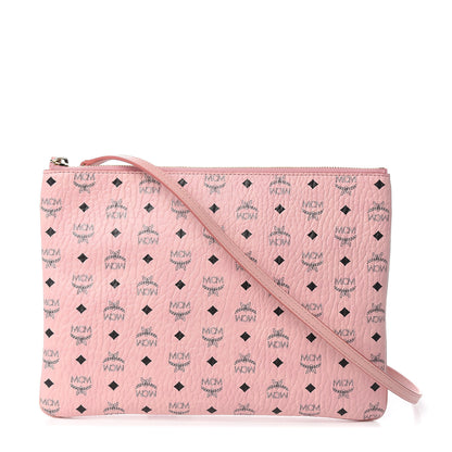 MCM Visetos Medium Crossbody Pouch Soft Pink 1 of 9
