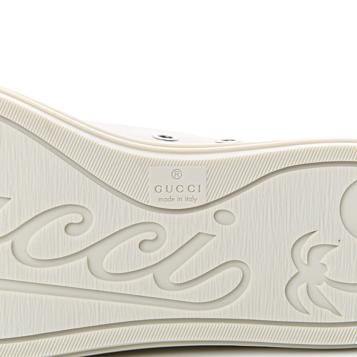 Gucci Calfskin Miro Soft Womens Lace Up Sneakers 35 Mystic White 7 of 9