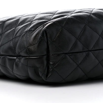 Saint Laurent Lambskin Quilted Maxi Icare Shopping Tote Black 9 of 10