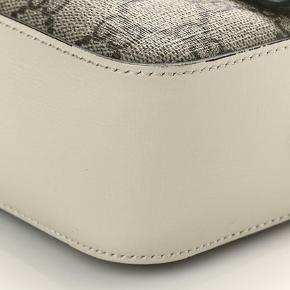 Gucci GG Supreme Monogram Small Horsebit 1955 Shoulder Bag Beige Mystic White 10 of 11