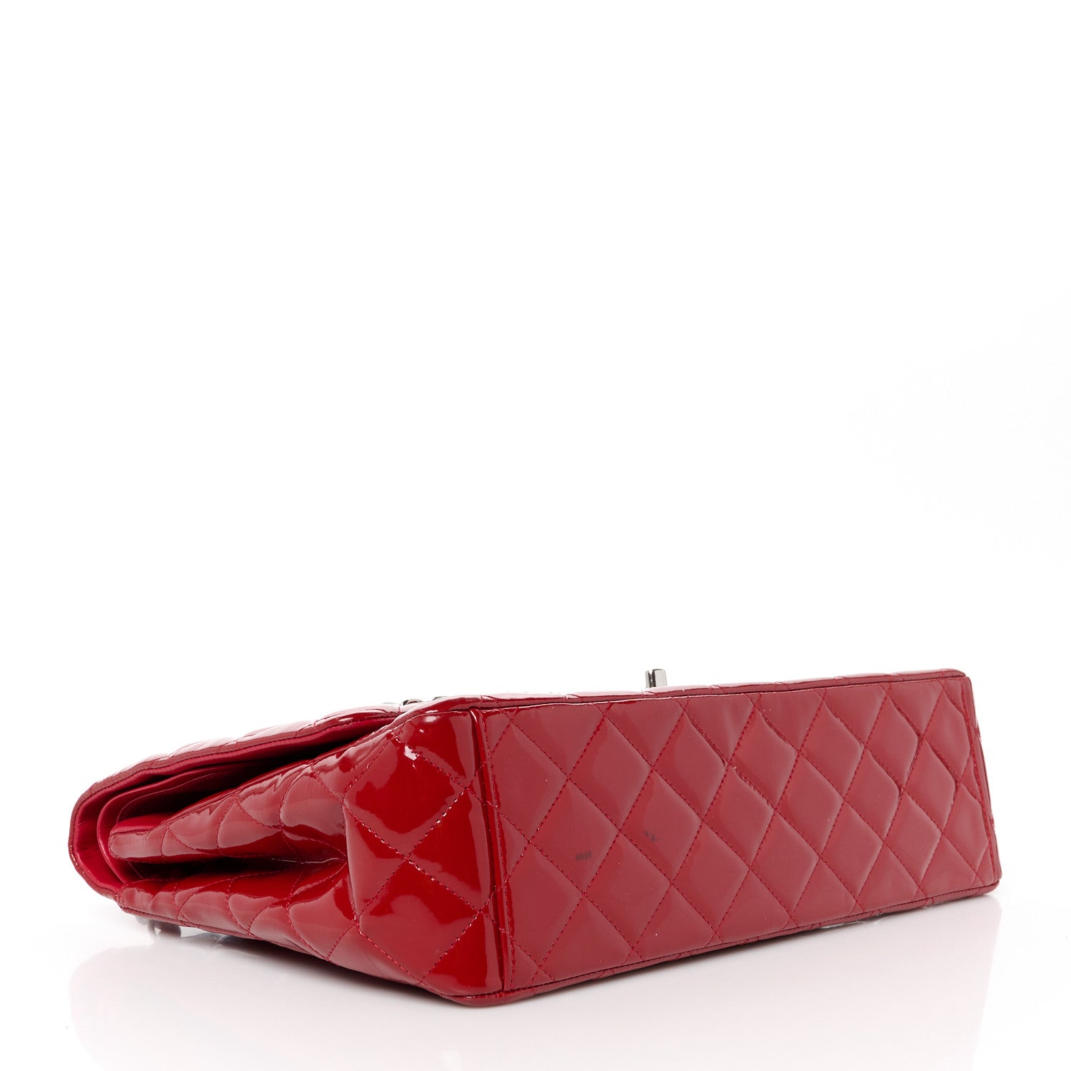 Chanel Patent Quilted Maxi Double Flap Red 4 of 12
