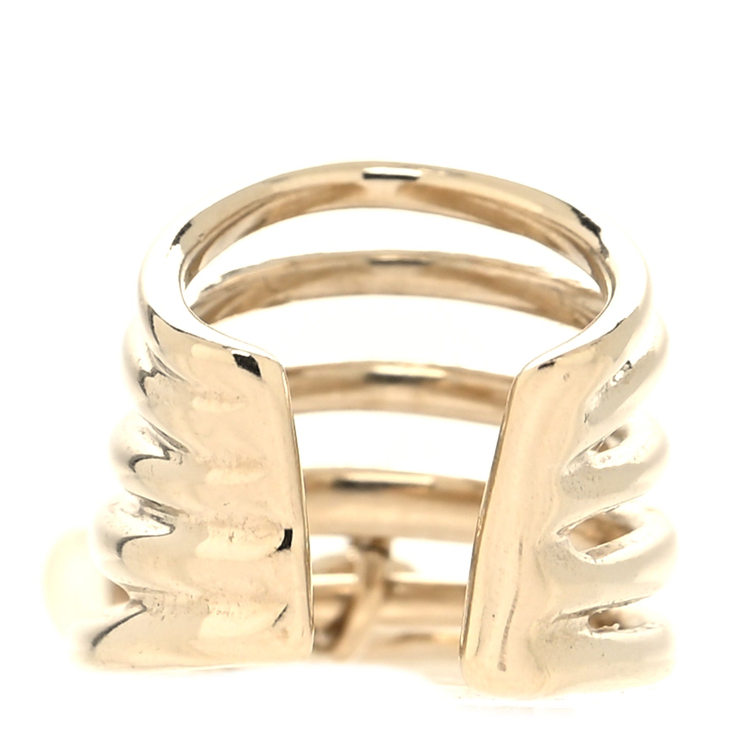 Metal Pearl CC Single Jewel Ear Cuff Gold