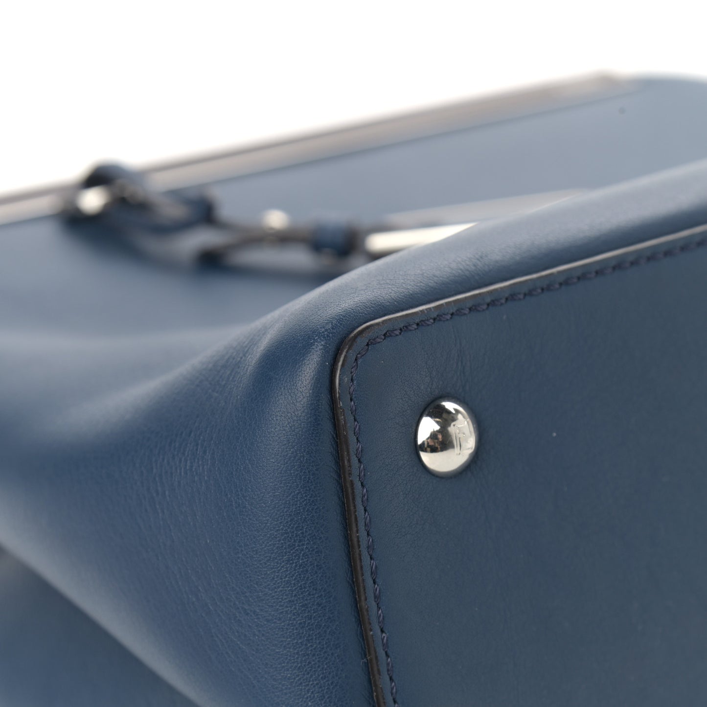 Vitello Dolce Century Petite 2Jours Tote Blue Rosa Doll