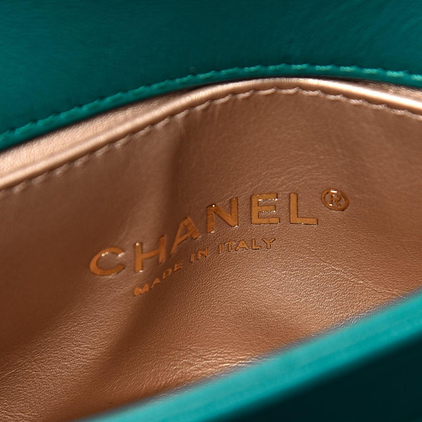 Lambskin Quilted Small Top Handle Bag Turquoise