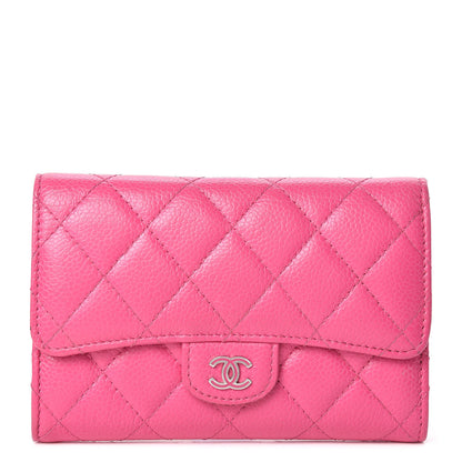 Chanel Caviar Quilted Small Flap Wallet Pink 1 of 22
