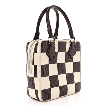 Louis Vuitton Damier Cubic Sequin Runway Square Tote Brown 3 of 9