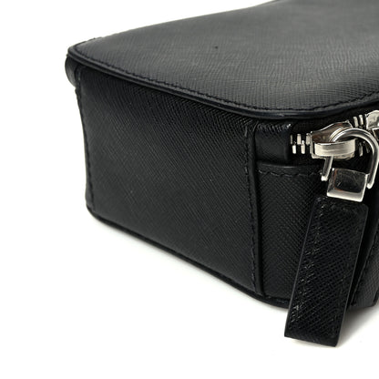 Prada Saffiano Travel Brique Crossbody Messenger Bag Black 10 of 10