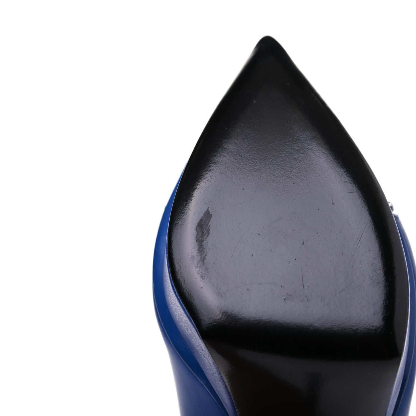 Calfskin Studded Cap Toe Janis Platform Pumps 36.5 Blue