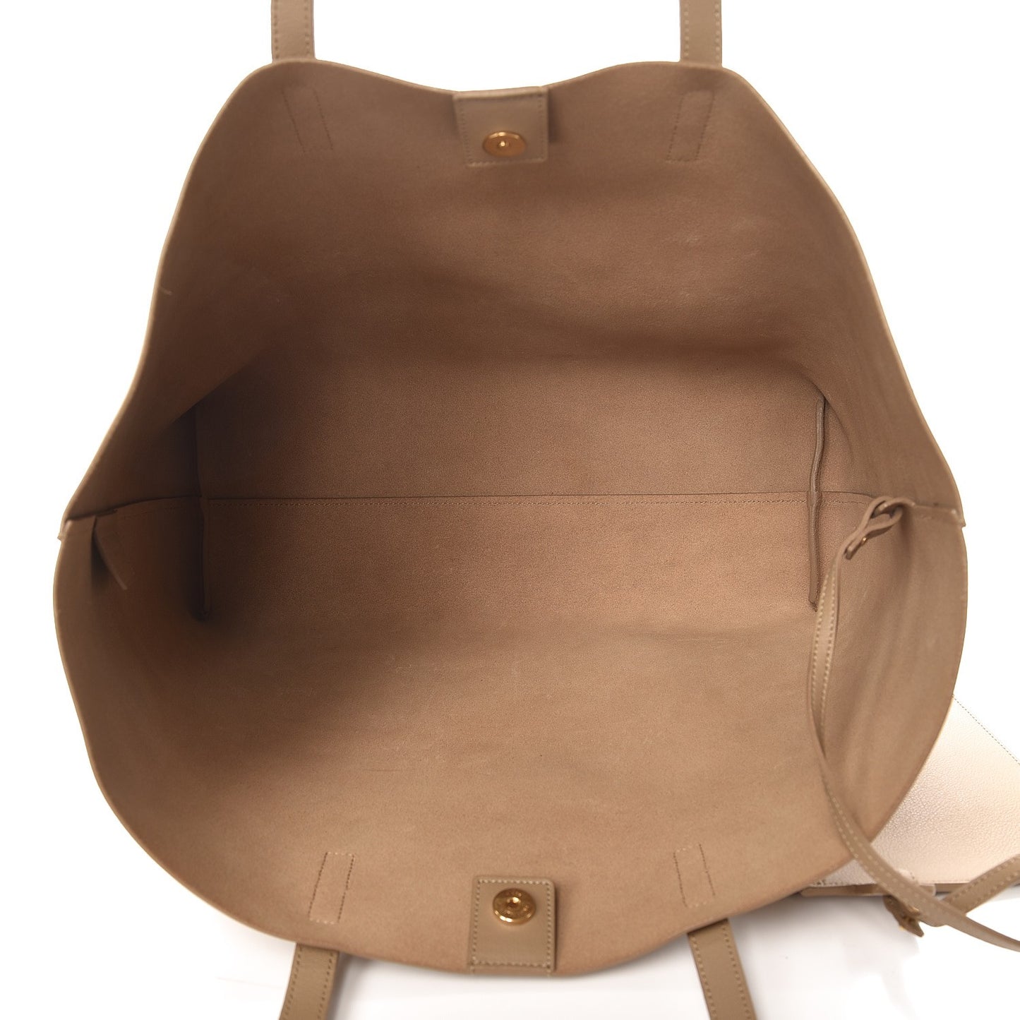 Calfskin Large Shopping Tote Dark Beige
