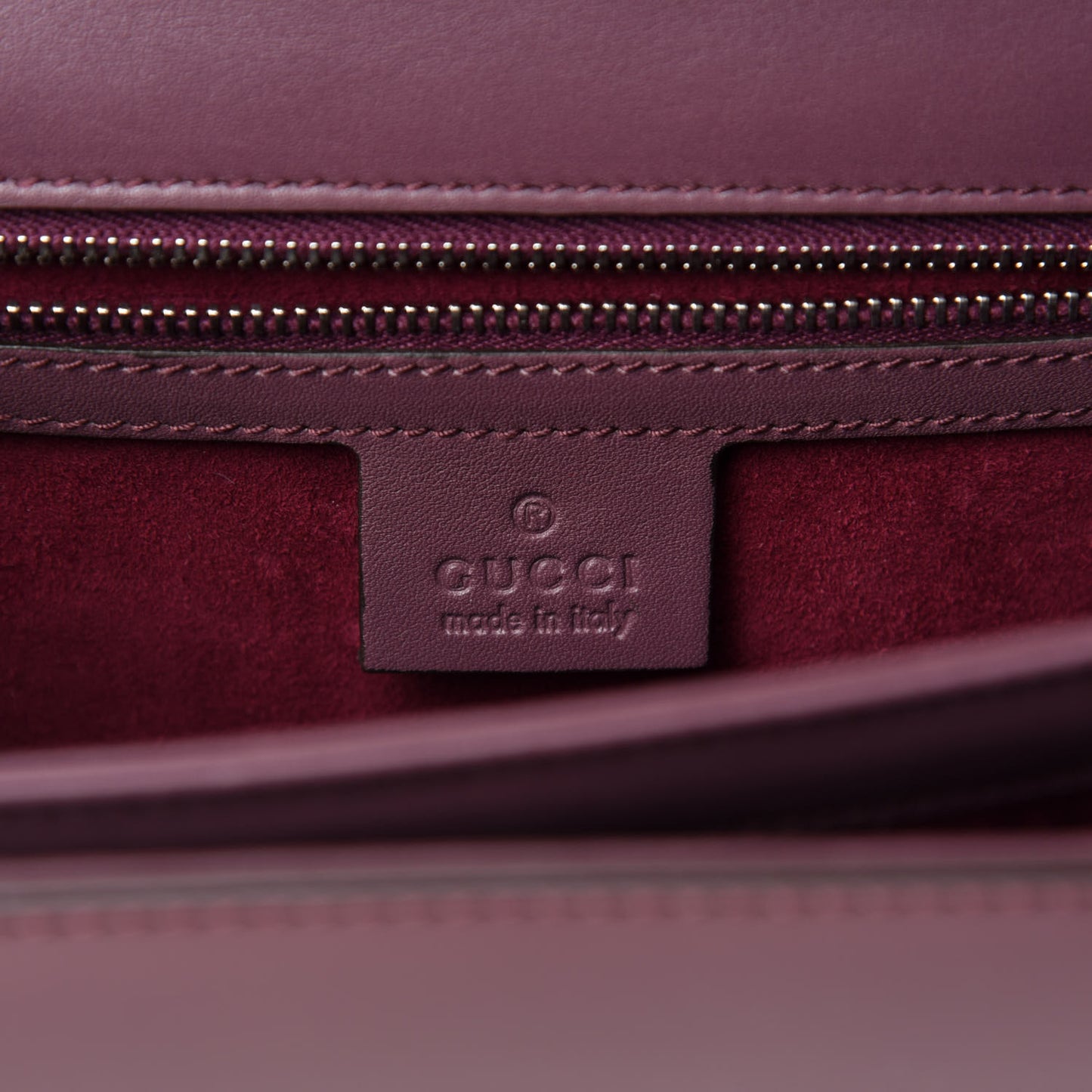 Regent Calfskin Small Lady Lock Briefcase Clutch Red Orchid