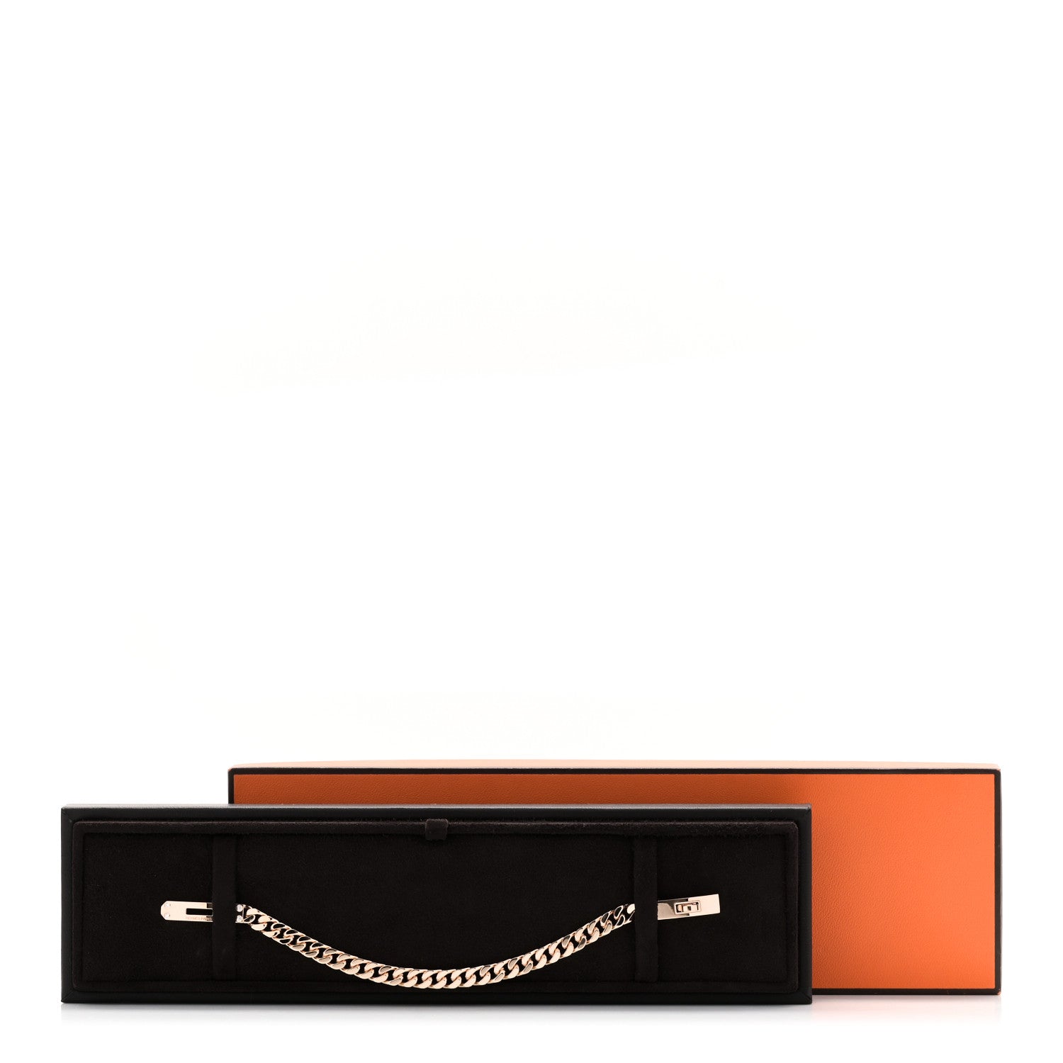 Hermes 18K Rose Gold Diamond PM Kelly Chaine Bracelet ST 4 of 4