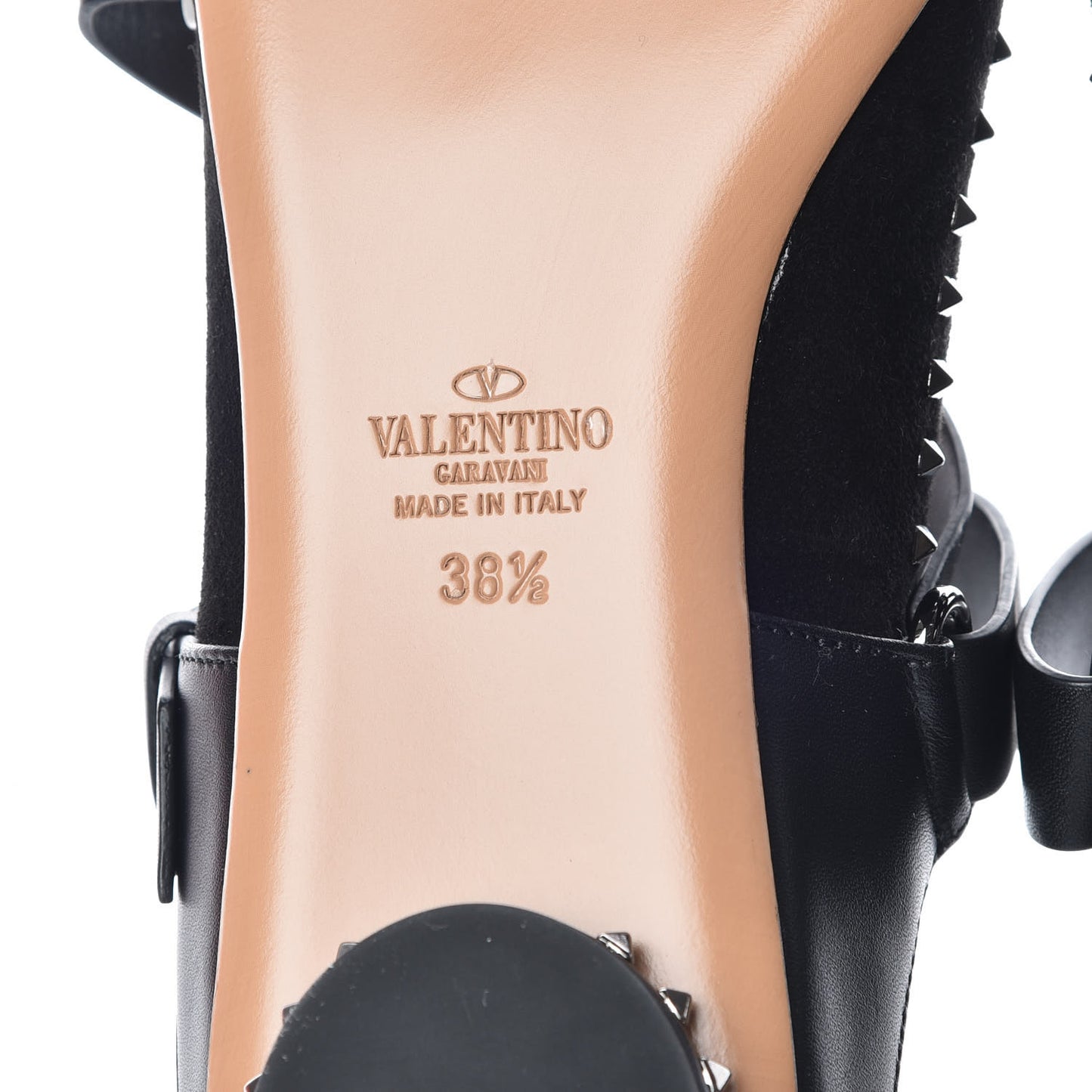 Suede Soul Rockstud Strappy Ballerina Flats 38.5 Black
