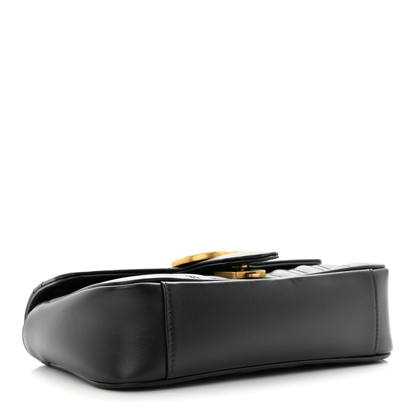 Calfskin Matelasse Mini GG Marmont Shoulder Bag Black